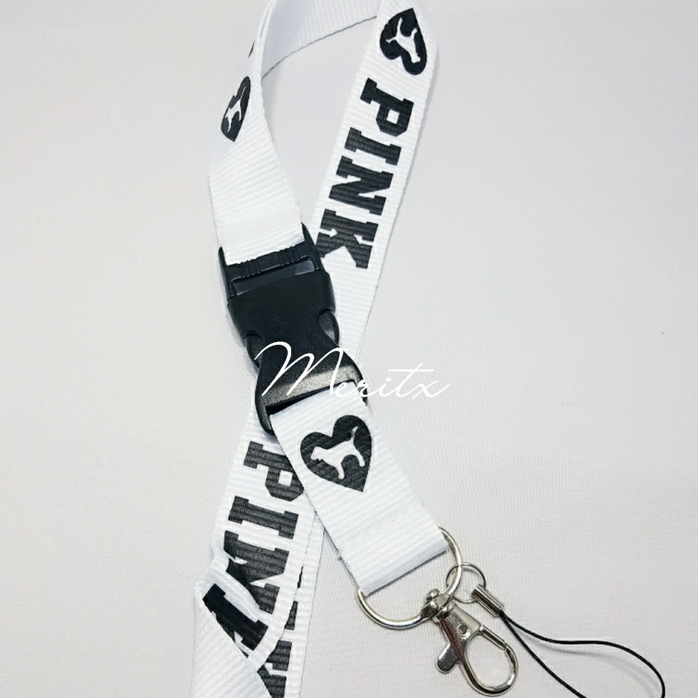 PINK lanyard/keychain/Id holder